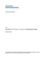 Counselors-in-trainings' perceptions of therapeutic writing